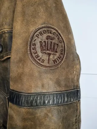 HAGO ENVÍOS Chaqueta de cuero estilo motero