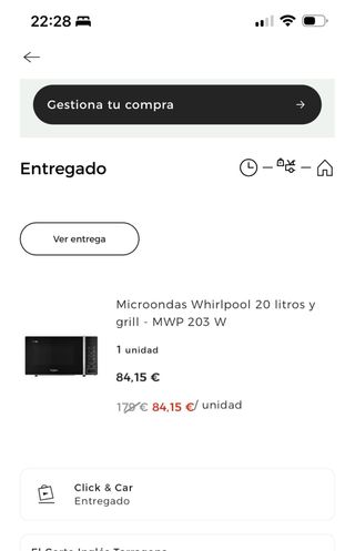 Microonde Whirlpool con Grill