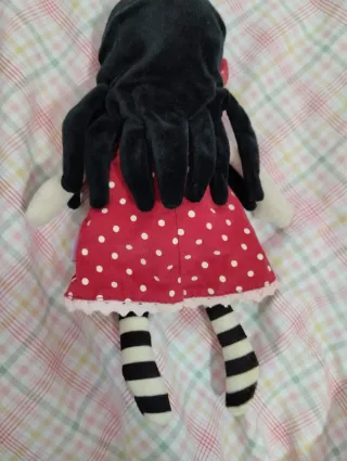 Muñeca trapo Gorjuss Vestido Rojo Lunares.Santoro
