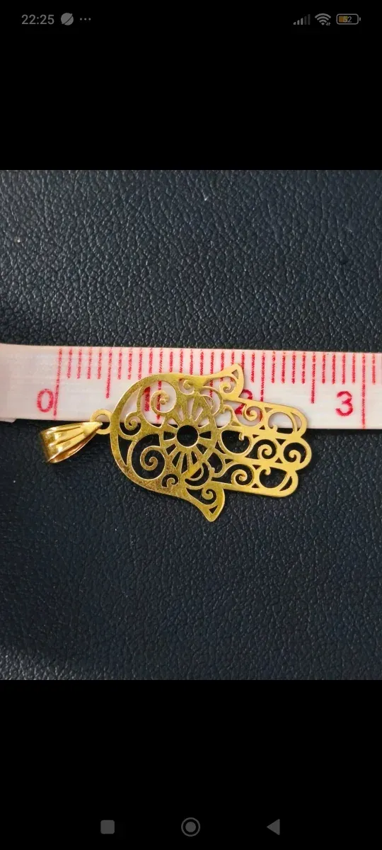 Colgante Mano de Fátima Oro 18k con ojos Zeus