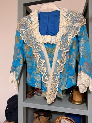 Traje de Fallera Talla 36 Azul Turquesa