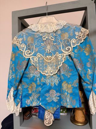 Traje de Fallera Talla 36 Azul Turquesa