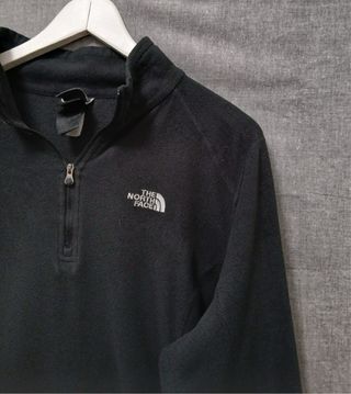 the north face pile zip woman size L black