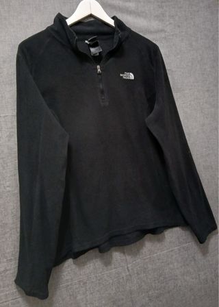 the north face pile zip woman size L black