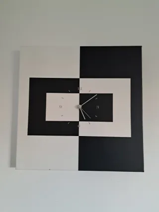 Reloj de pared diseño 40x40cm B/N