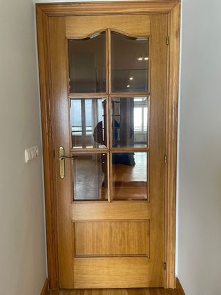 Conjunto de 8 puertas de roble con molduras