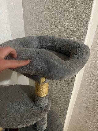 Rascador para gatos de tela y sisal