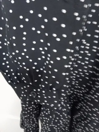 Vestido negro lunares talla S