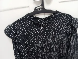 Vestido negro lunares talla S