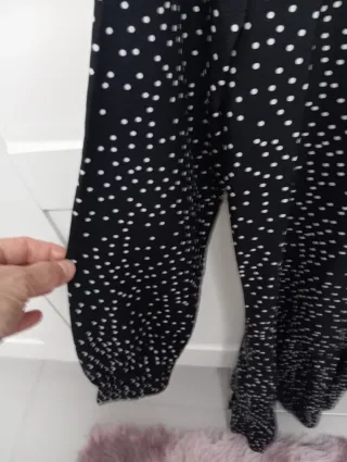 Vestido negro lunares talla S