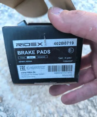 Pastillas Freno Nissan 12/2018 sin usar