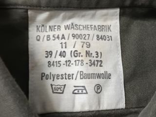 Cubrecamisa Ejército Alemán 1979 Talla M