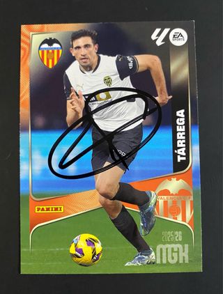 Cromo Tárrega Megacracks 25-26 Firmado a mano.