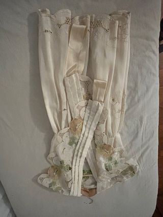 Vestido vintage beige/blanco talla M