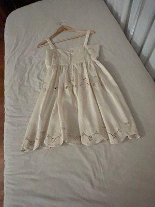 Vestido vintage beige/blanco talla M