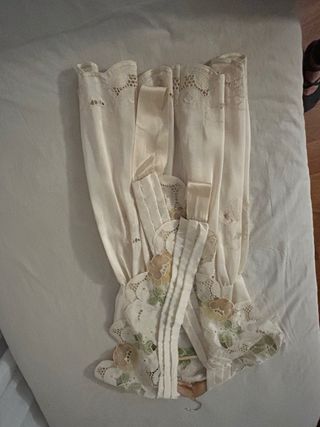 Vestido vintage beige/blanco talla M