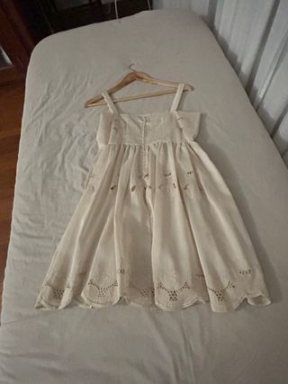 Vestido vintage beige/blanco talla M