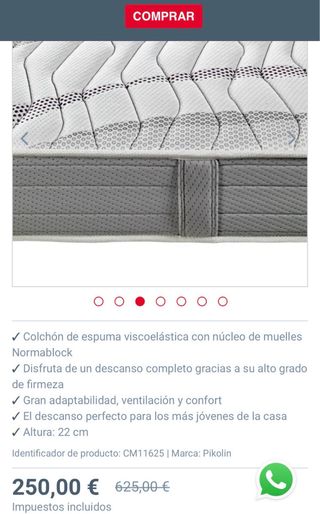 Cama IKEA SLÄKT 90x200cm + Colchón