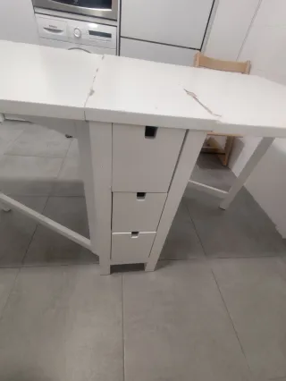 Mesa plegable Ikea blanca