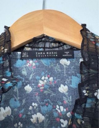 Vestito Zara a manica campana con stampa floreale