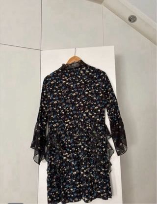 Vestito Zara a manica campana con stampa floreale