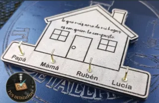 Cuelga llaves personalizado casa nombres