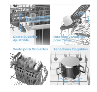 Lavavajillas COMFEE' CDWEF1034BW independiente