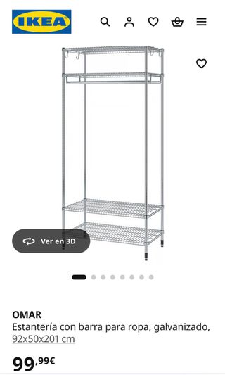 Estantería OMAR IKEA con barra