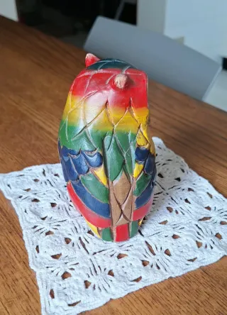 Gufo in legno colorato