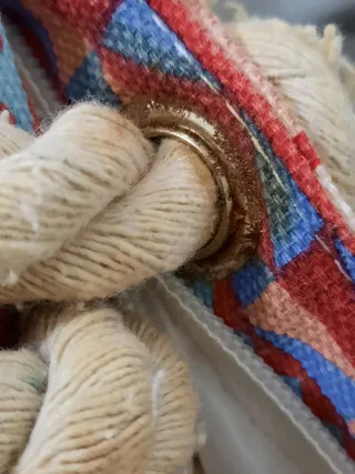 Borsa mare etnica con manici in corda