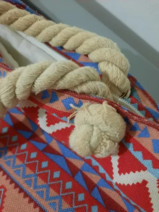 Borsa mare etnica con manici in corda