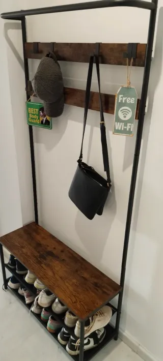 Zapatero Perchero Estilo Industrial