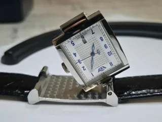 Orolo Philip Watch Rettangolare Pelle Nera reverso