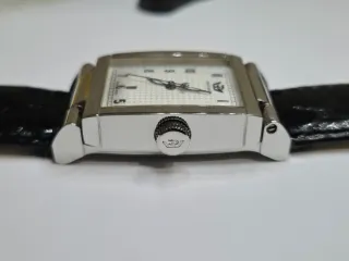 Orolo Philip Watch Rettangolare Pelle Nera reverso