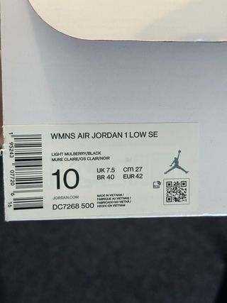 Nike Jordan 1 Low 40 Rosa Morera caja original