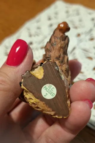 Gufo in resina con violino