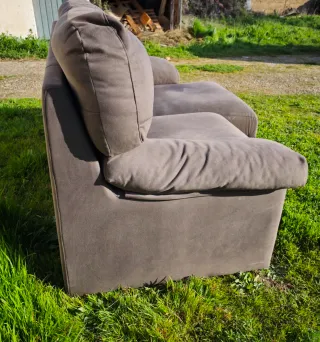 Sofá de 3 plazas marrón