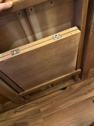 Mesa de comedor de madera maciza y 6 sillas