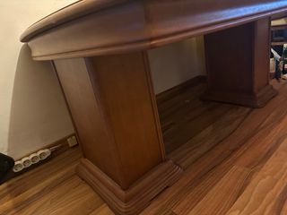 Mesa de comedor de madera maciza y 6 sillas