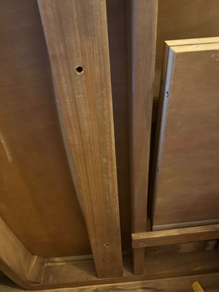 Mesa de comedor de madera maciza y 6 sillas