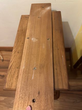 Mesa de comedor de madera maciza y 6 sillas