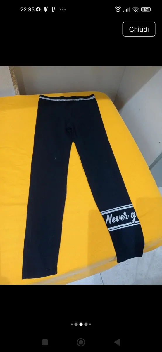 Set felpa e leggings 10/11 anni