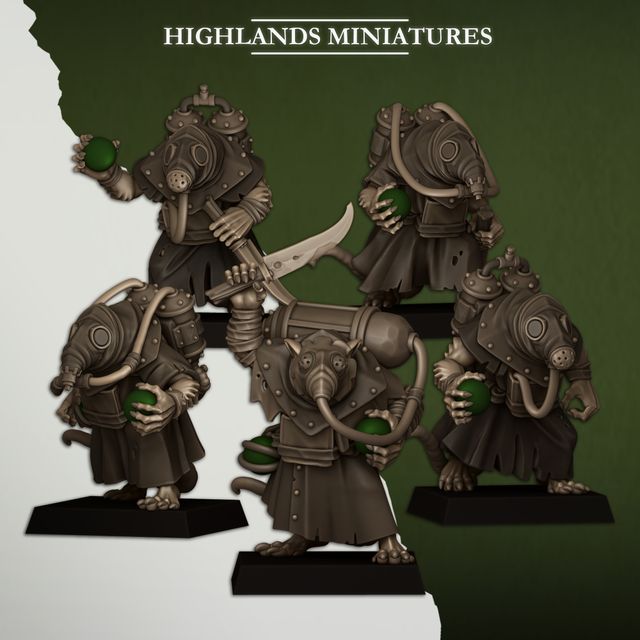 Hombres Rata-III Sewer Vermin Highlands Miniatures