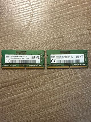 2x SK hynix 8GB DDR4 SODIMM RAM