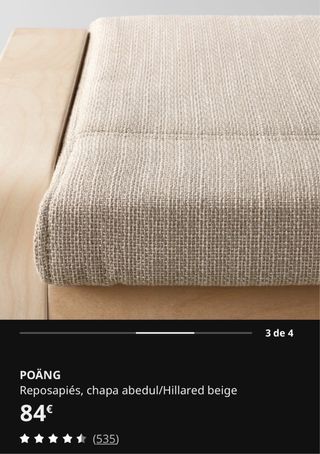 Mecedora Poang Beige con Reposapiés