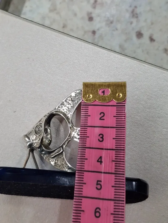 Fermacarte vetro e argento 800