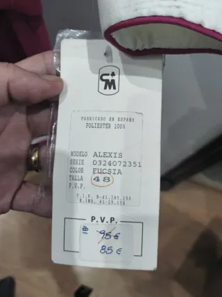 Traje chaqueta evento seda salvaje T.48