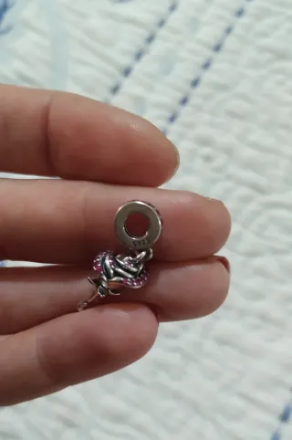 Charm Flor Rosa de Plata pulsera Pandora o collar