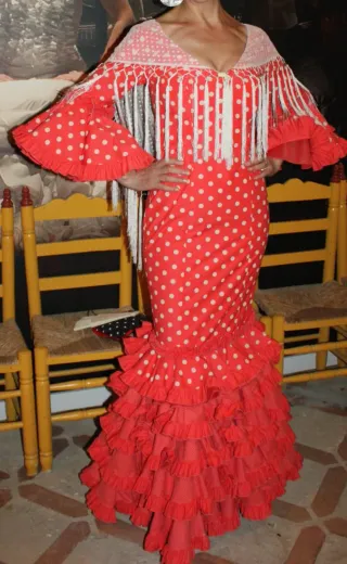 Vestido Flamenca Lunares Talla M
