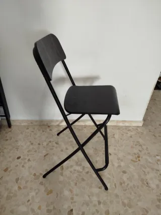 Taburete plegable cocina madera y metal